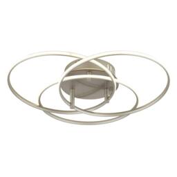Netlighting Kombos 45.6cm Semi Flush Ceiling Light Nickel Matt 3x LED 4000K in Grey