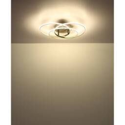 Netlighting Kombos 45.6cm Semi Flush Ceiling Light Nickel Matt 3x LED 4000K in Grey - thumbnail 3