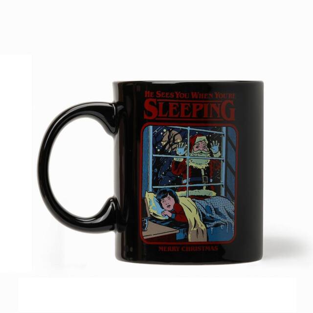 Steven Rhodes He Sees You When You're Sleeping Black Mug Candle - Cinnamon & Clove - Size: Medium - image 1
