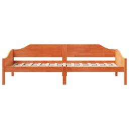 Berkfield Home Modern Bed Frame without Mattress Wax Brown 90x190 cm Single Soli - thumbnail 5