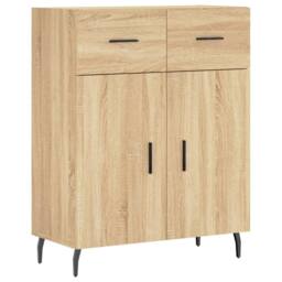 Berkfield Home Highboard Sonoma Oak 69.5x34x180 cm Engineered Wood in Light Tan - thumbnail 7