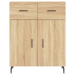 Berkfield Home Highboard Sonoma Oak 69.5x34x180 cm Engineered Wood in Light Tan - thumbnail 8