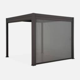 sweeek Louvered Pergola Aluminium 4 X 3m & A 4m Blind in Grey - thumbnail 4