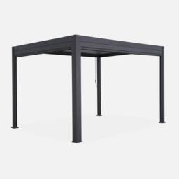 sweeek Louvered Pergola Aluminium 4 X 3m & A 4m Blind in Grey - thumbnail 2