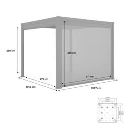 sweeek Louvered Pergola Aluminium 4 X 3m & A 4m Blind in Grey - thumbnail 5