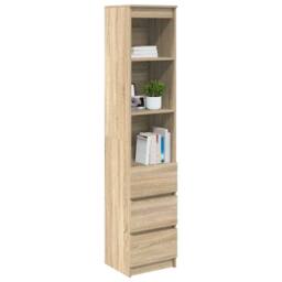 Berkfield Home Highboard Sonoma Oak 37.5x35x180 cm Engineered Wood in Brown - thumbnail 4