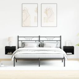 Berkfield Home Wall Cabinets with LED Lights 2 pcs Black Oak 40x30x30 cm - Size: 40 x 30 x 30 cm - thumbnail 5