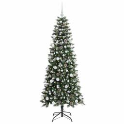 Berkfield Home Elegant Artificial Christmas Tree with 300 LEDs Green 76 x 76 x 180 cm