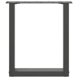 Berkfield Home Coffee Table Legs U-Shaped 2 pcs Anthracite 38x(42-43) cm Steel in Black - thumbnail 5