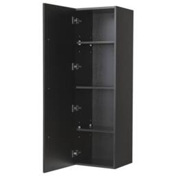 Wyld and Coco Bathroom Wall Cabinet Black MDF 132x40cm 4 Shelves - Size: 132x40 cm - thumbnail 4