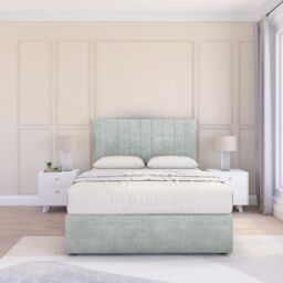 "Sloomy Kansas Naples Bed Set With 4 Drawers, Mattress & 26"" Headboard in Silver - Size: Small Double" - thumbnail 2