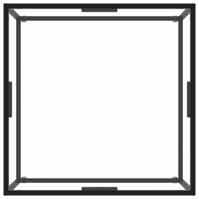 Berkfield Home Modern Coffee Table Black with Tempered Glass 80x80x35 cm - Size: 80 x 80 x 35 cm - image 1