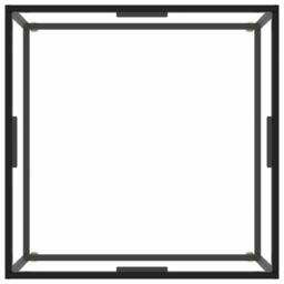 Berkfield Home Modern Coffee Table Black with Tempered Glass 80x80x35 cm - Size: 80 x 80 x 35 cm - thumbnail 1