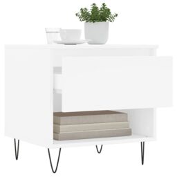 Berkfield Home Coffee Tables 2 pcs White 50x46x50 cm Engineered Wood - Size: 50 x 46 x 50 cm - thumbnail 4