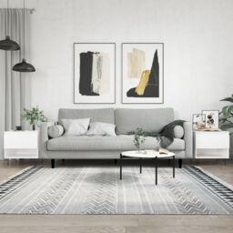 Berkfield Home Coffee Tables 2 pcs White 50x46x50 cm Engineered Wood - Size: 50 x 46 x 50 cm - thumbnail 1