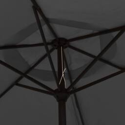 Berkfield Home Outdoor Parasol with Metal Pole 300 cm Anthracite in Black - thumbnail 5