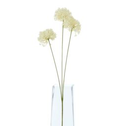 Hill Interiors Triple Allium Spray Artificial Flower in Cream - thumbnail 4