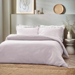 Yard Waffle Textured 100% Cotton Duvet Cover Set in Light Pink - Size: Double - thumbnail 3