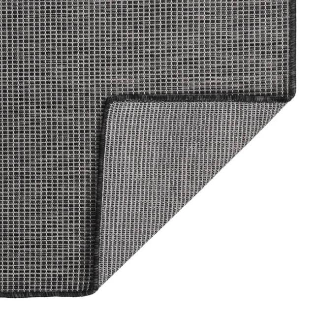 Berkfield Home Outdoor Flatweave Rug 160x230 cm Grey - Size: 100 cm diameter - image 1