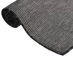 Berkfield Home Outdoor Flatweave Rug 160x230 cm Grey - Size: 100 cm diameter - thumbnail 3