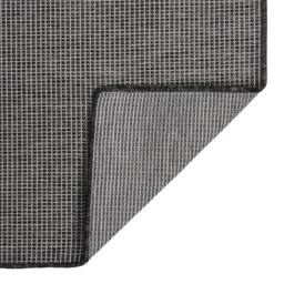 Berkfield Home Outdoor Flatweave Rug 160x230 cm Grey - Size: 100 cm diameter - thumbnail 1