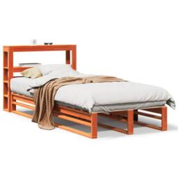 Berkfield Home Bed Frame without Mattress Wax Brown 100x200 cm Solid Wood Pine - thumbnail 1