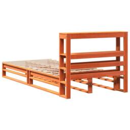 Berkfield Home Bed Frame without Mattress Wax Brown 100x200 cm Solid Wood Pine - thumbnail 8