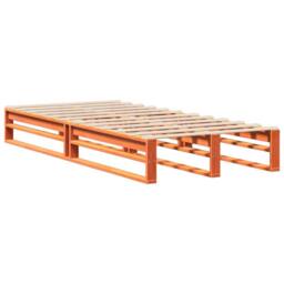 Berkfield Home Bed Frame without Mattress Wax Brown 100x200 cm Solid Wood Pine - thumbnail 5