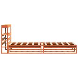 Berkfield Home Bed Frame without Mattress Wax Brown 100x200 cm Solid Wood Pine - thumbnail 7