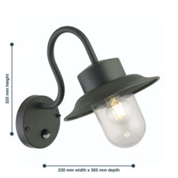 First Choice Lighting Set of 2 Montford - Black Motion Sensor Outdoor Wall Lights - thumbnail 7