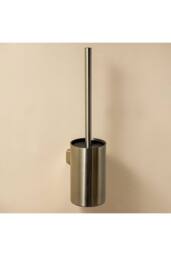 Cosmic Toilet Brush, Wall-mounted, Matt Chrome, Collection Architect S+ in Metallic Silver - thumbnail 2