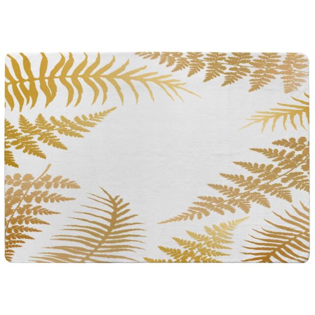 Benjamin Tate Design Gold Fern Designer Rug in Natural - Size: Large - image 1