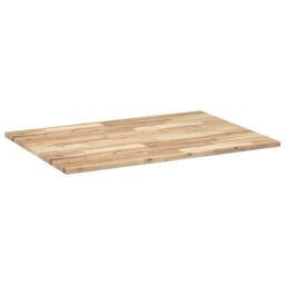 Berkfield Home Desk Top Untreated 120x70x2 cm Solid Wood Acacia in Brown - Size: 120 x 70 x 2 cm - thumbnail 3
