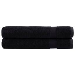 Berkfield Home Premium Sauna Towels SOLUND 2 pcs Black 80x200 cm 600 gsm
