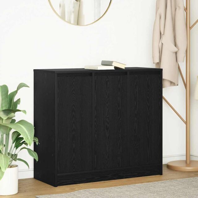 Berkfield Home Sideboard Black Oak 85x34x76 cm Engineered Wood - Size: 85 x 34 x 76 cm - image 1