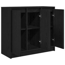 Berkfield Home Sideboard Black Oak 85x34x76 cm Engineered Wood - Size: 85 x 34 x 76 cm - thumbnail 5