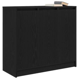 Berkfield Home Sideboard Black Oak 85x34x76 cm Engineered Wood - Size: 85 x 34 x 76 cm - thumbnail 4