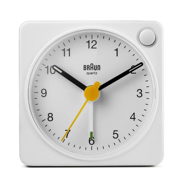 Braun Classic Travel Alarm Clock in White - image 1