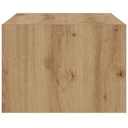 Berkfield Home TV Cabinet with LED Lights Artisan Oak 75x35.5x25 cm in Brown - thumbnail 8