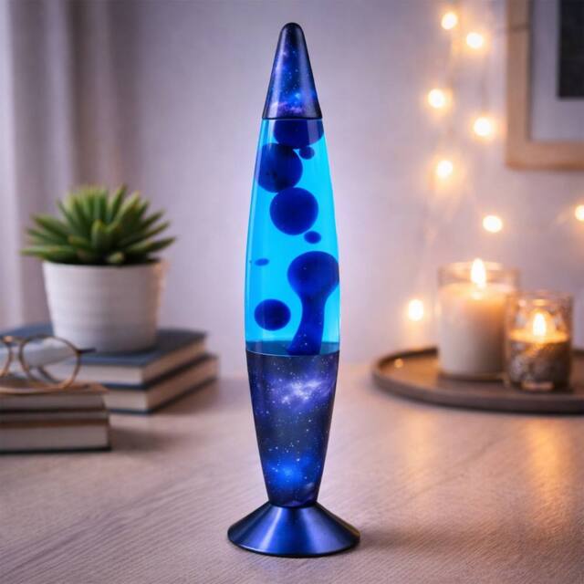 "Dragodirect 16"" Galaxy Lava Lamp Motion Light Bedroom Desk Mood Lamp in Blue" - image 1