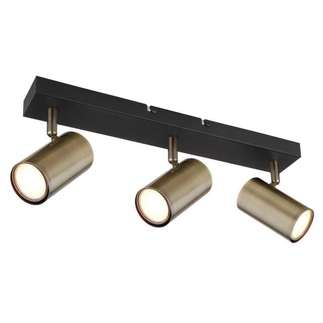 Netlighting Robby Ceiling Spotlight Bar Matt Black 3x GU10 - image 1