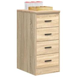Berkfield Home Garage Storage Cabinet Sonoma Oak 40x51x85 cm Solid Wood Pine in Light Tan - Size: 40 x 51 x 85 cm - thumbnail 4