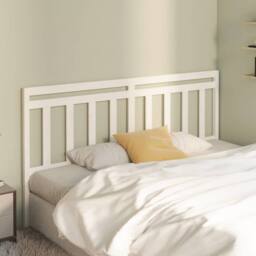 Berkfield Home Bed Headboard White 186x4x100 cm Solid Wood Pine - Size: 186 x 4 x 100 cm - thumbnail 1