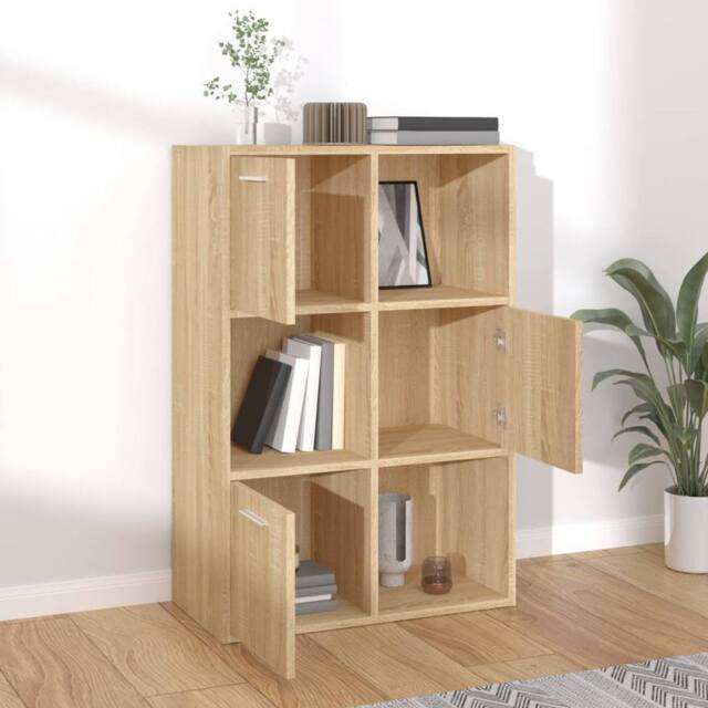 Berkfield Home Storage Cabinet Sonoma Oak 60x29.5x90 cm Engineered Wood in Light Tan - image 1