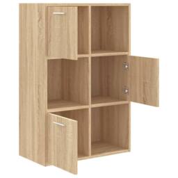 Berkfield Home Storage Cabinet Sonoma Oak 60x29.5x90 cm Engineered Wood in Light Tan - thumbnail 7