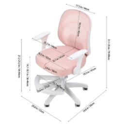FORGEVIO Study Desk Chair Adjustable A Pink White Panda Type - Size: 0.6m2 - thumbnail 2