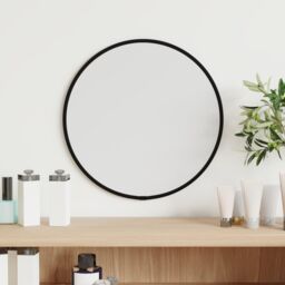 Berkfield Home Wall Mirror Black √ò 30 cm Round