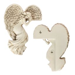 Marco Paul Modern Stone Angel Wings Door Frame Garden Ornament in Cream - thumbnail 4