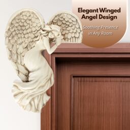 Marco Paul Modern Stone Angel Wings Door Frame Garden Ornament in Cream - thumbnail 6