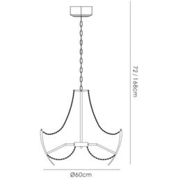 Netlighting Zest Pendant Round 9 Light G4 Chrome Crystal NOT LED CFL Compatible in Grey - thumbnail 3